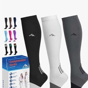 Men's Compression Socks - Black, White, Gray
